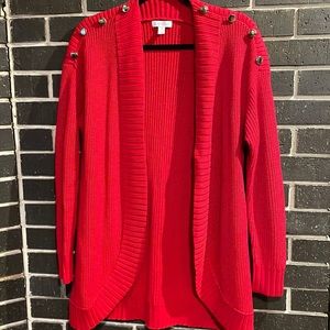 Charter Club Women’s Medium Red Cardigan